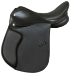 Leather Jumping Saddle  Black